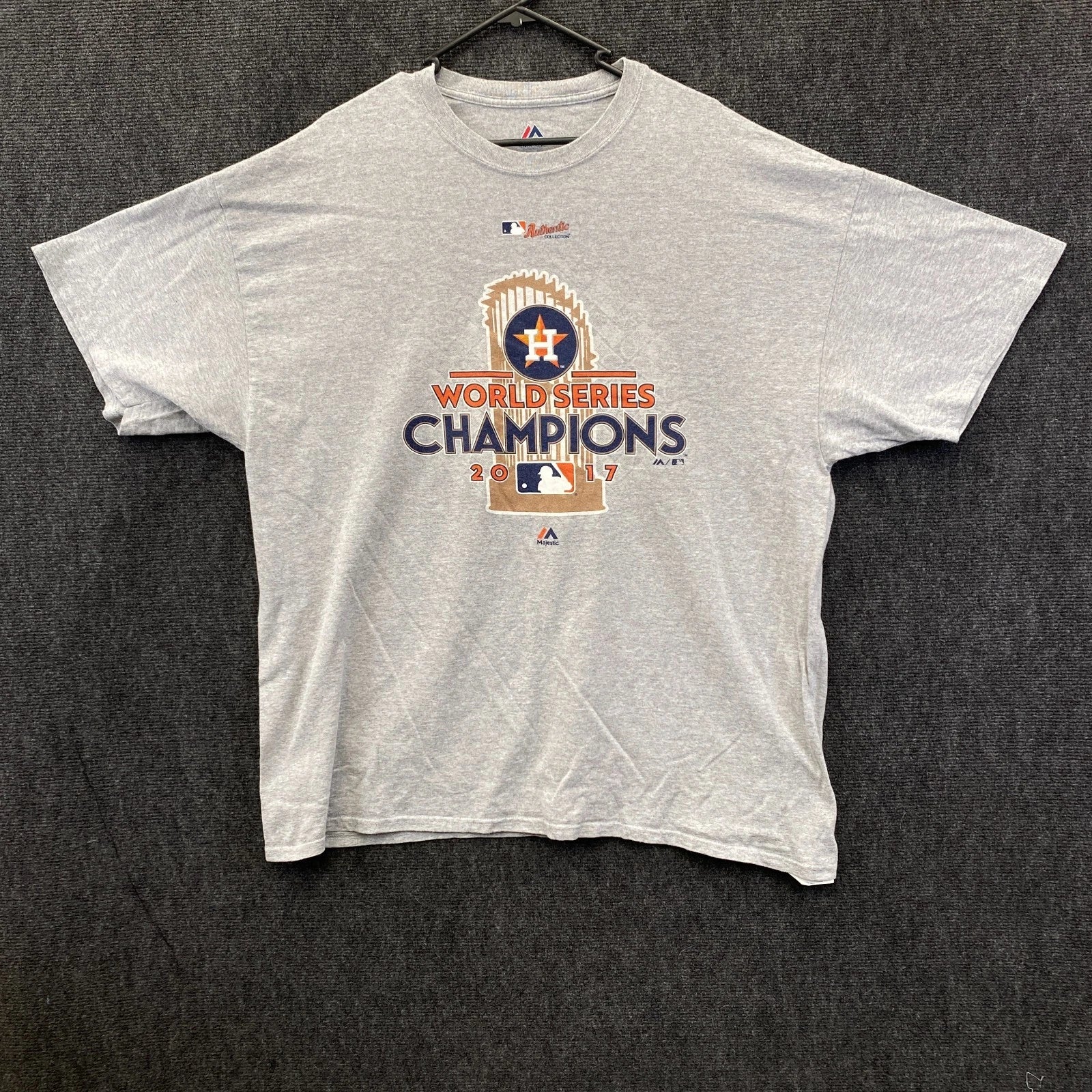 Houston Astros 2017 World Series Champions Mens 2XL T Shirt MLB Grey Sports