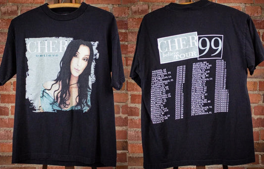 Vintage Styles Cher Believe Tour Concert T-Shirt