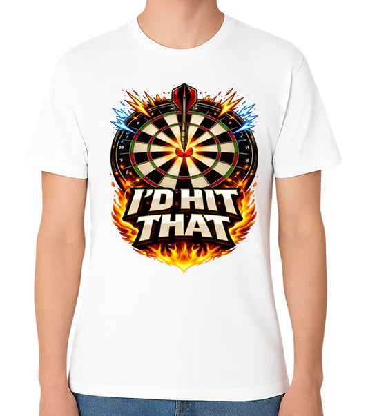 I’d Hit That Darts T-Shirt Funny Dartboard Player Dart Unisex Tee