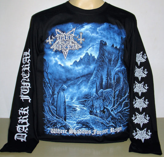 Dark Funeral Where Shadows Forever Reign Long Sleeve T-Shirt Sz S M L XL 2XL 3XL