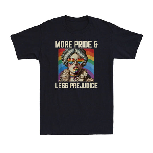 More Pride Less Prejudice LGBT Proud Ally Rainbow Pride Vintage Unisex T-Shirt
