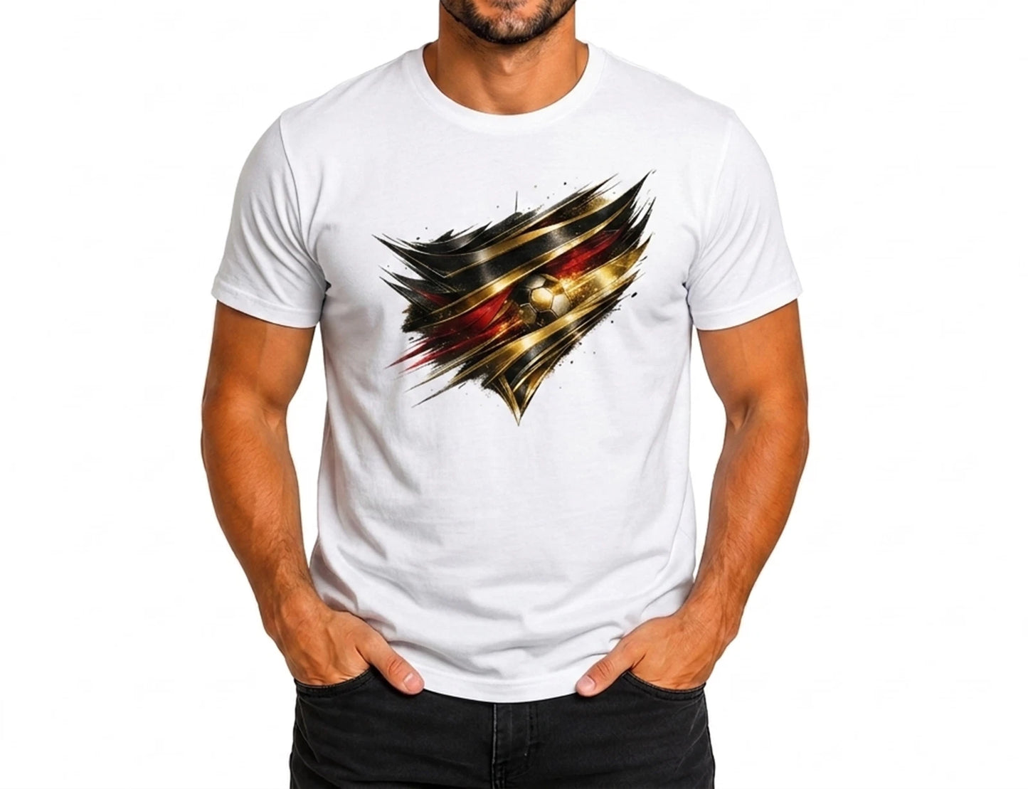 USA Football Germany 26 Flag Colors Pride Winner Design Official Men's T-Shirt