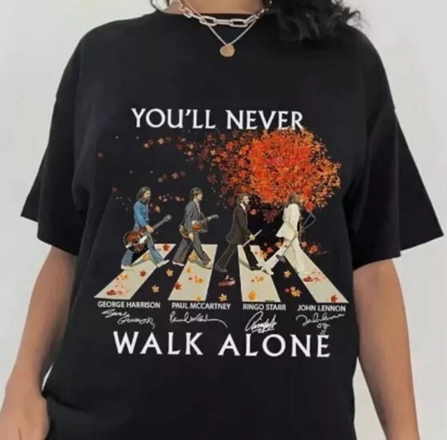 The Beatles Walking Across Abbey Road Shirts You’ll Never Walk Alone T-Shirt