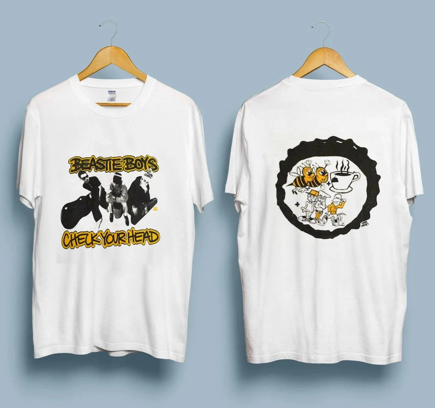 RARE BEASTIE BOYS CHECK YOUR HEAD T SHIRT GILDAN