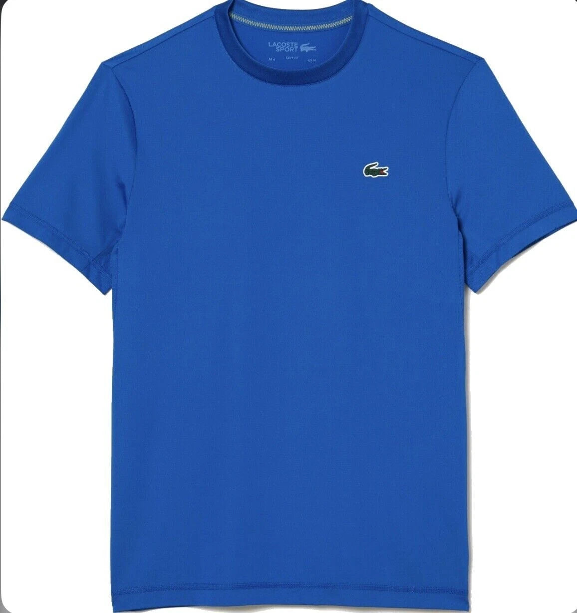 Lacoste Blue Men's Sport Slim Fit Stretch Jersey T-shirt - TH5207