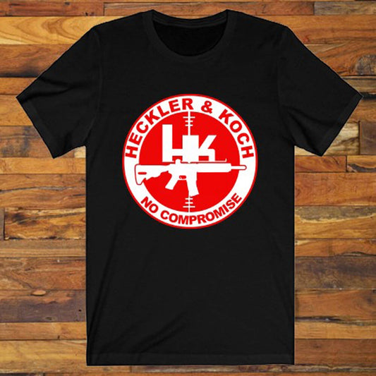 New HK Heckler and Koch Guns Firearms Men's Black S to 5XL
