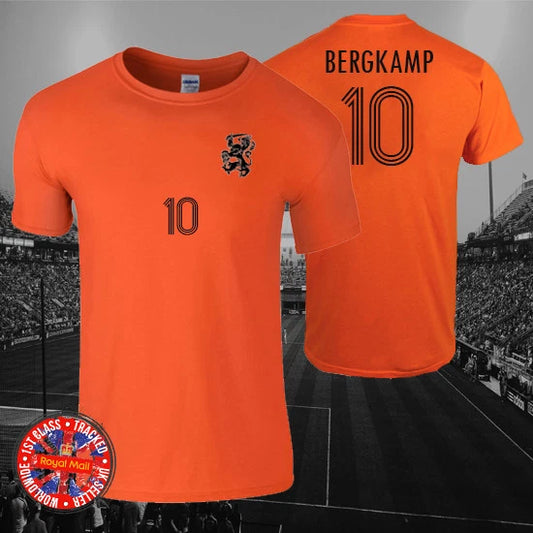 Dennis Bergkamp Holland Inspired Football T-shirt, Men's, Ladies, Kids