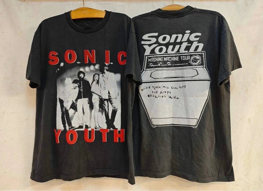 1995 Sonic Youth Vintage Washing Machine Tour 90s Band T-Shirt REPRINT