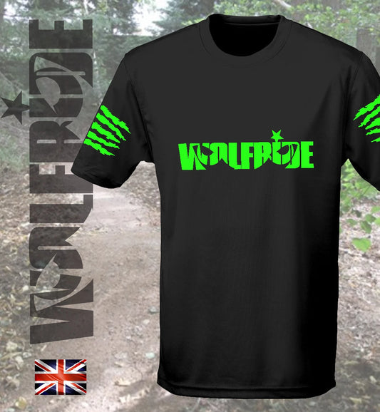 Short sleeve wicking Wolfride t-shirt, technical, light weight, fast drying