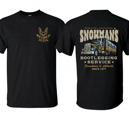 Snowman’s Bootlegging Service T Shirt, Smokey and the Bandit Truck Tee