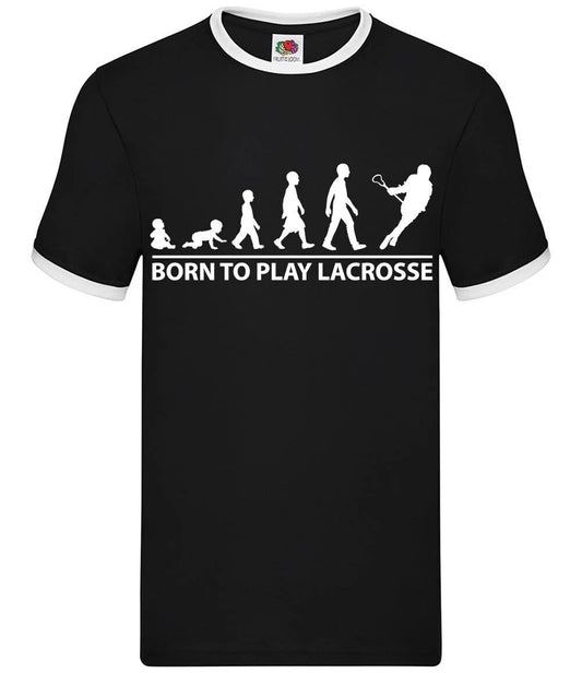 Born To Play Lacrosse - Men's Ringer - Player Love Equipment Field