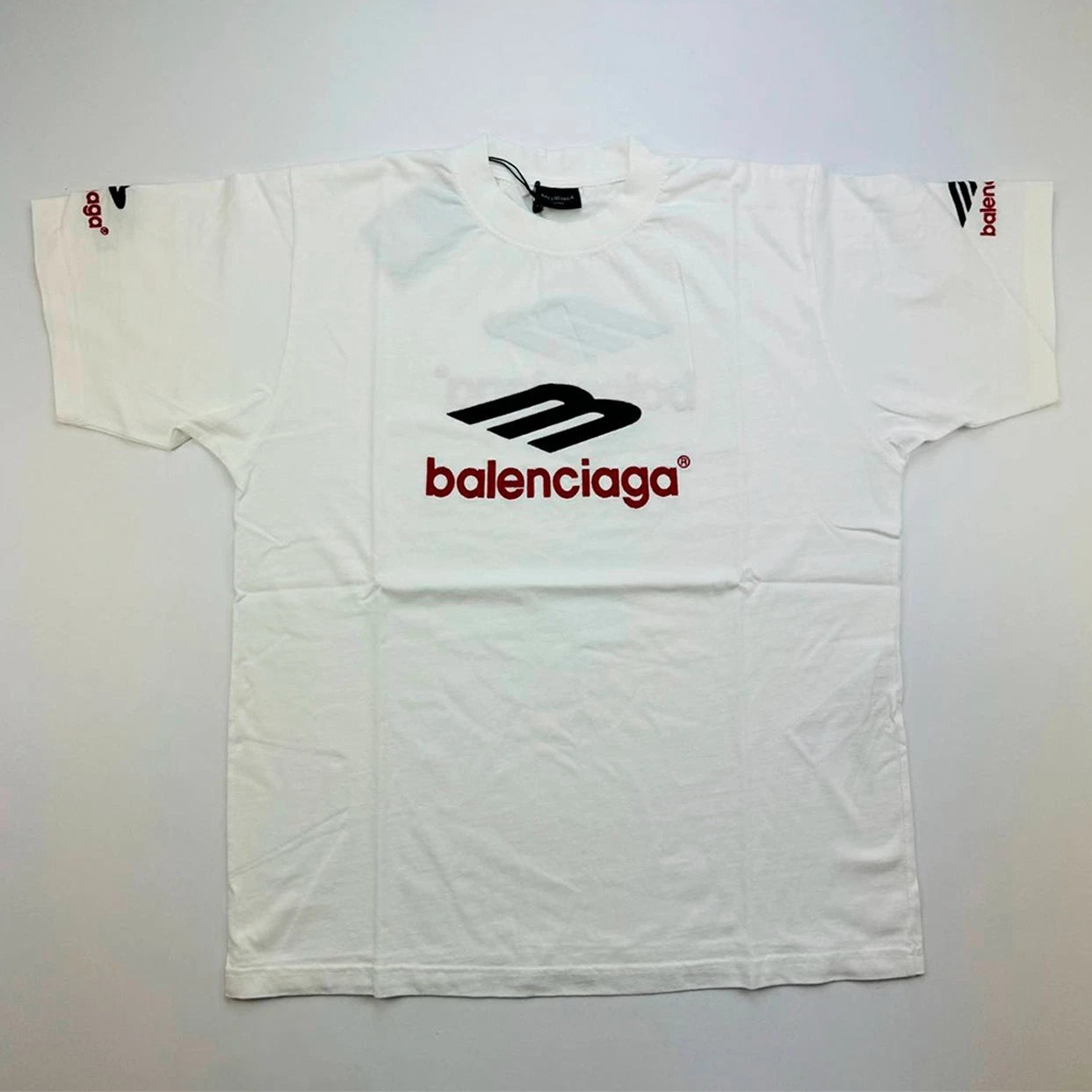 Balenciaga 3B Sports Icon T-shirt White Cotton Oversized Size S - Small