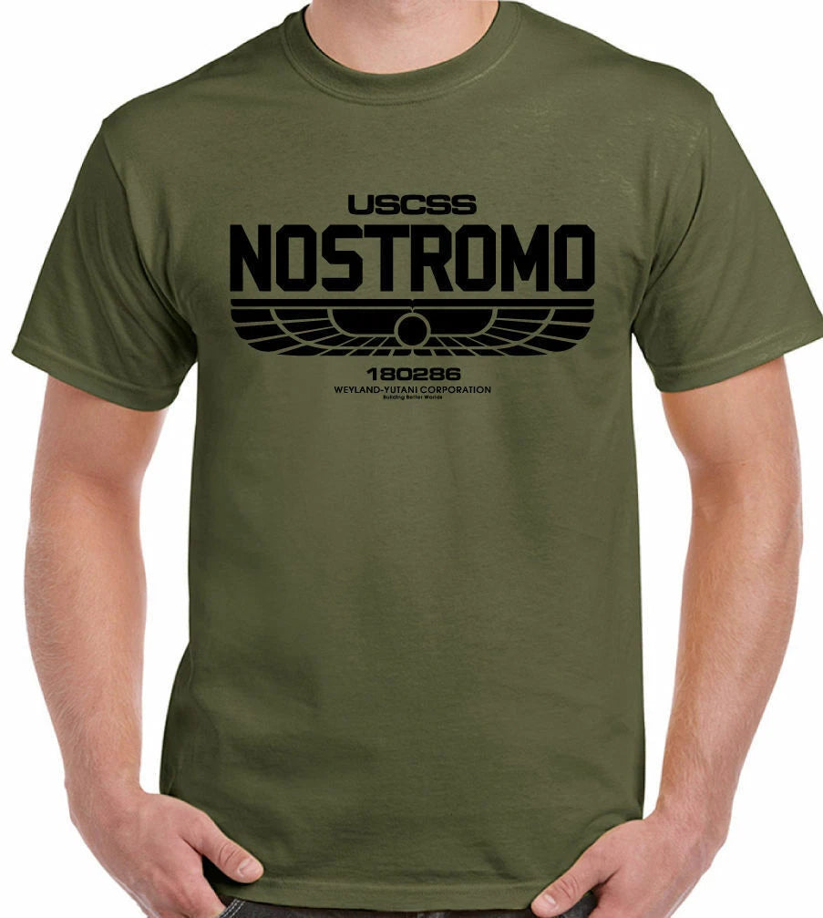 Nostromo T-Shirt 180286 Mens Alien Film Movie USCSS Weyland-Yutani Sci-fi