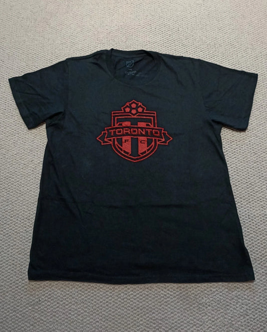 MLS Toronto Soccer T-Shirt Mens Size Large Black Short Sleeve  Football Tee