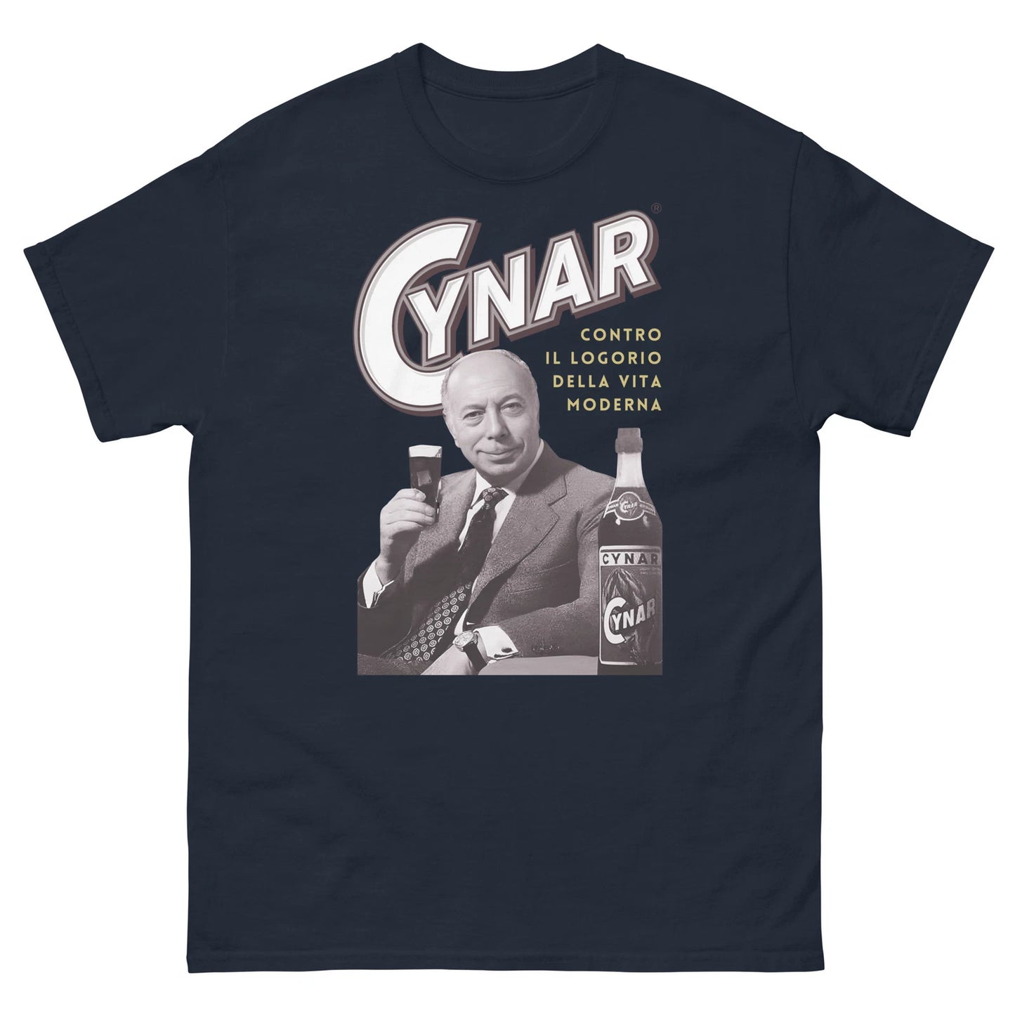 Cynar Vintage T Shirt Classic Italian Amaro Herbal Liqueur Design