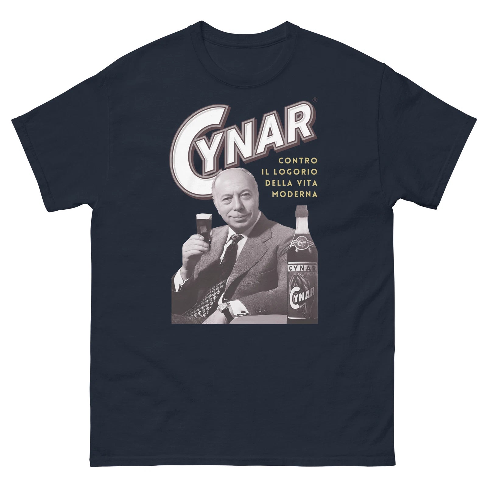Cynar Vintage T Shirt Classic Italian Amaro Herbal Liqueur Design