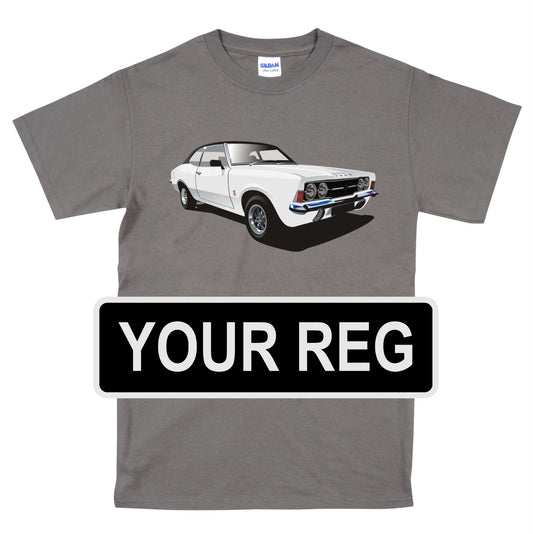 Mk3 Ford Cortina T Shirt Classic Car Personalised Reg  S - 5XL