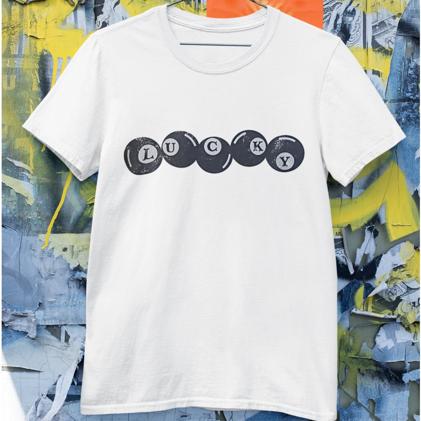 Lucky Billiards T-Shirt Funny Pool Balls Graphic Unisex Tee