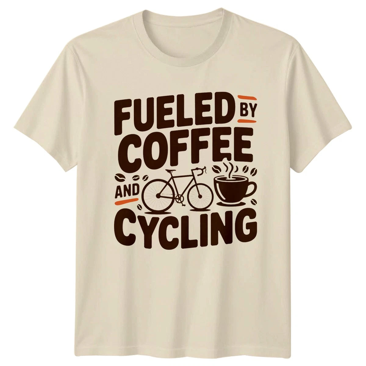 Fueled By Coffee And Cycling T-Shirt Cycling Coffee Gift For Him And Her
