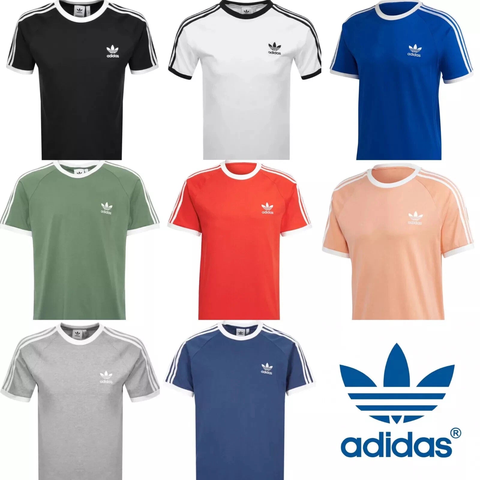 Adidas Originals Retro Raglan Trefoil Crew Neck Short Sleeve T-Shirt