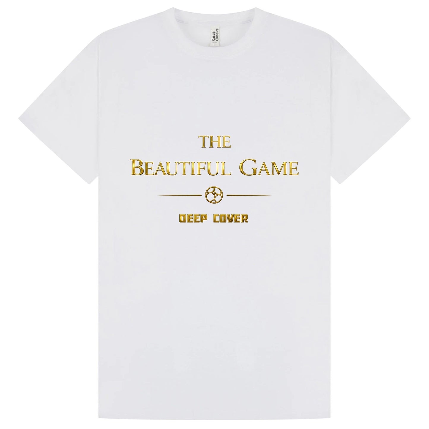 The Beautiful Game Cotton T-Shirt World Cup 26 in White & Gold XS to 5XL