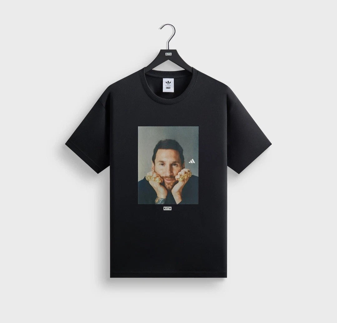 Kith Messi adidas Soccer Rings Graphic Tee • Large • Black •2026•CONFIRMED