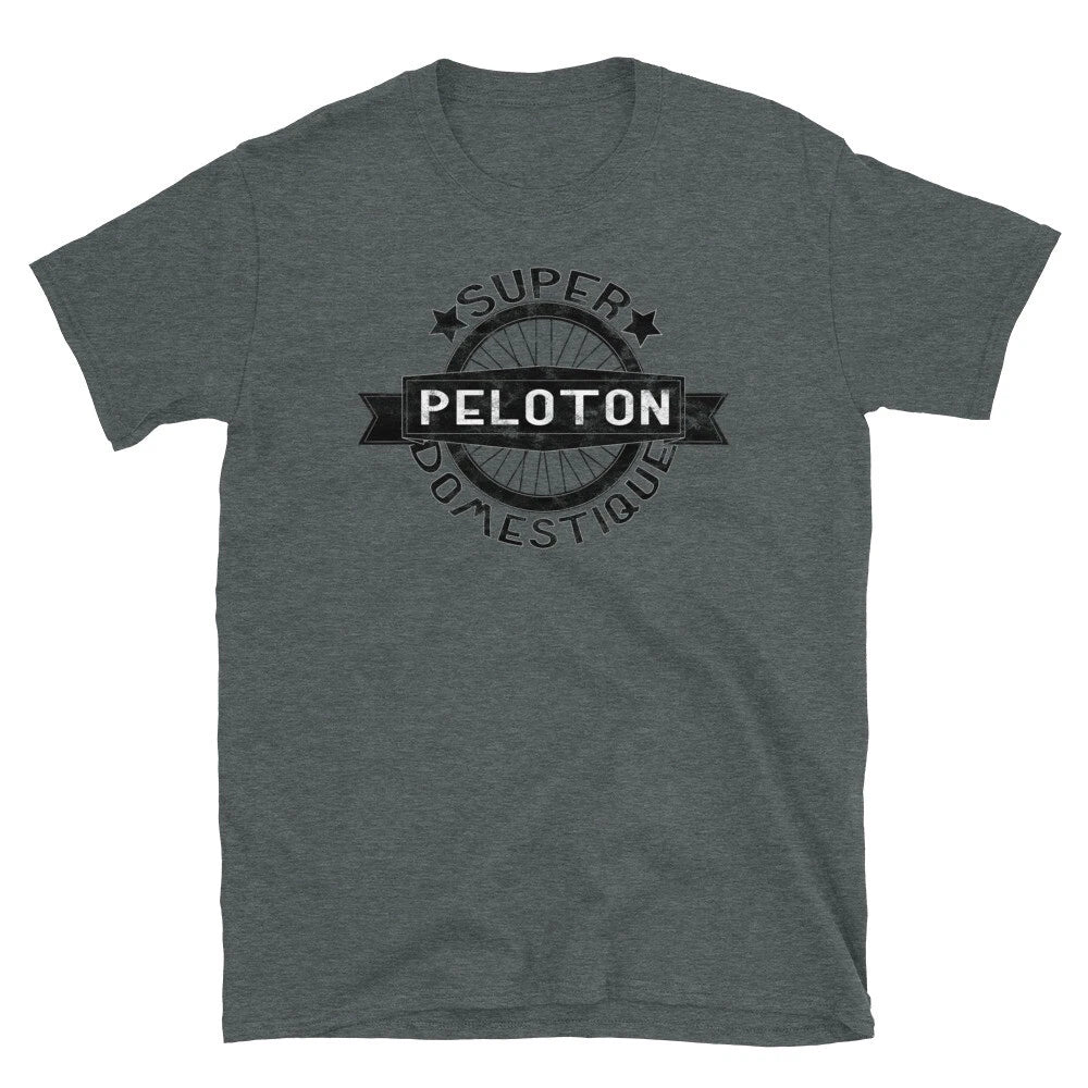 Peloton Super Domestique Retro Bike Bicycling Distressed T-shirt