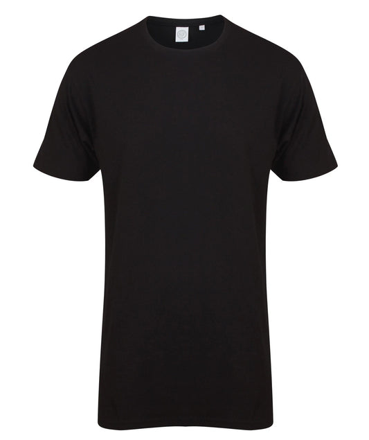SF Longline t-shirt with dipped hem - Tear-out label
