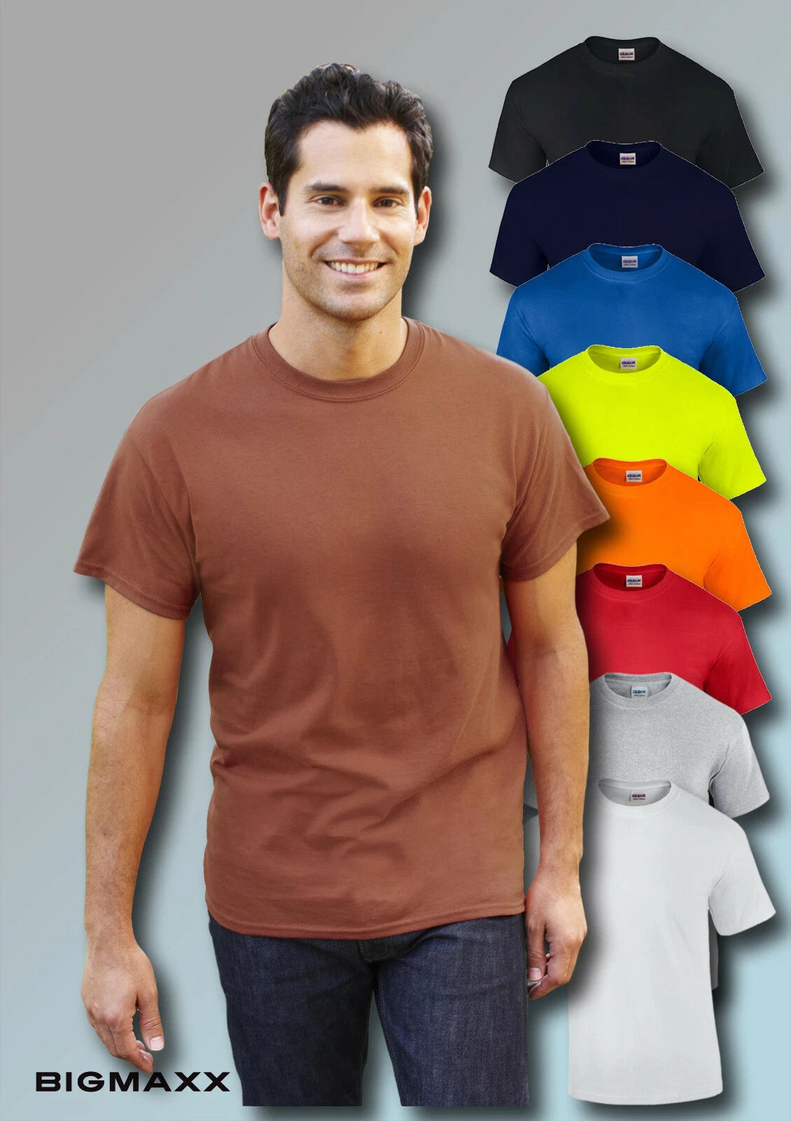 Gildan Ultra Cotton T-Shirt Crew Neck Classic 20 Colours Size M to 5XL Gildan Shirt