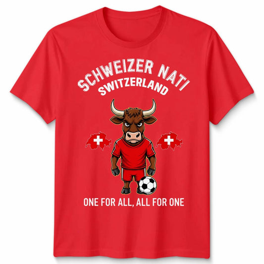Switzerland Unisex Football T Shirt Country Pride Soccer Fans Mens Womens Tee