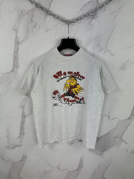 Vintage Frankfurt Fan Merch "Nei Mehr 2 Liga" Logo T Shirt L