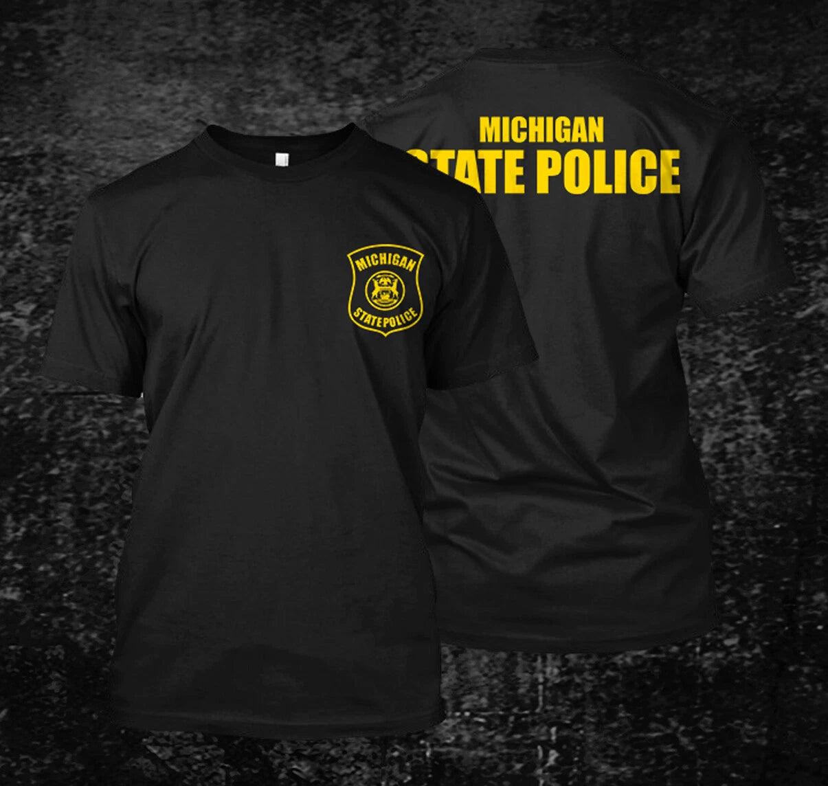 michigan state police -  Custom front and back tee