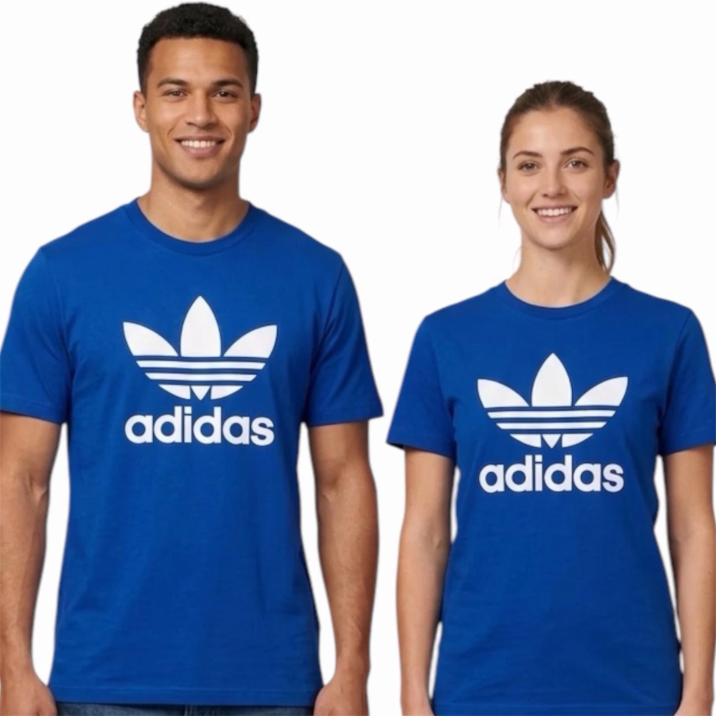ADIDAS Vintage Trefoil Logo ROYAL BLUE Regular Fit Short Sleeve  T-shirt NWT