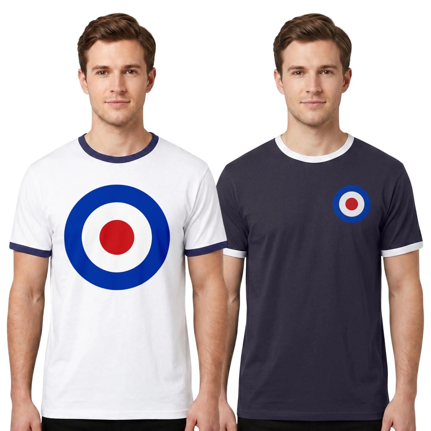 Mod Target Ringer T-Shirt | Retro RAF Roundel Scooter Boy Mod Tee