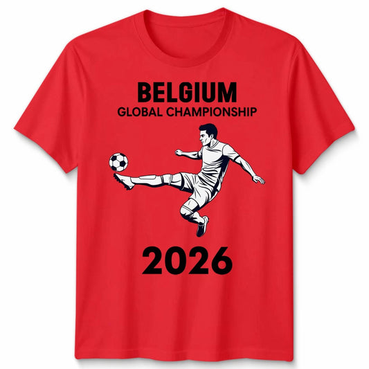 Belgium Country Pride Unisex T Shirt Football Soccer Fan Mens Womens Tee