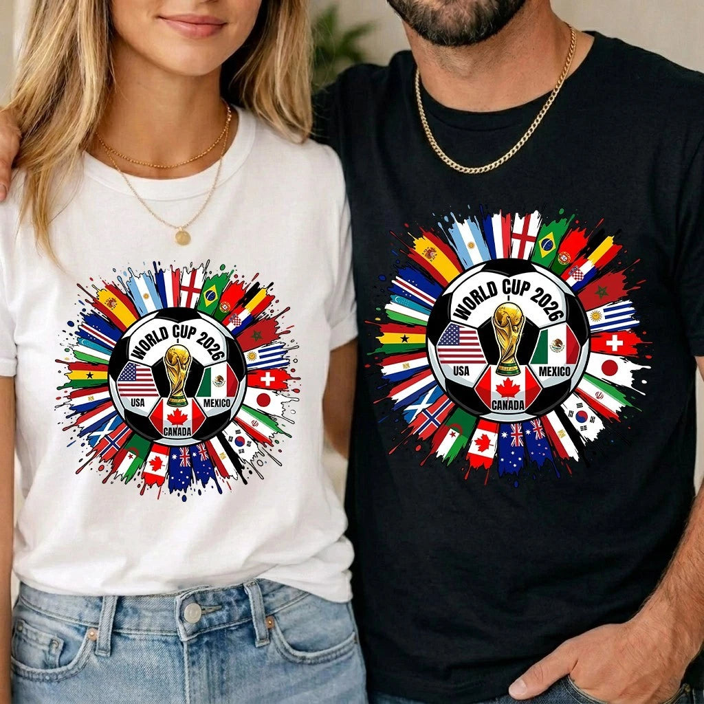 Football World Cup 2026 Kids Unisex T Shirt Soccer Usa Canada Mexico Fan Tee