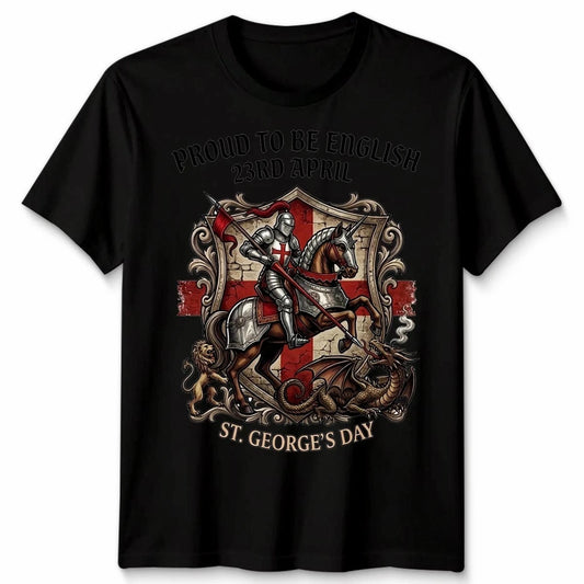 St Georges Day Proud To Be English Celebration Flag Unisex Tshirt
