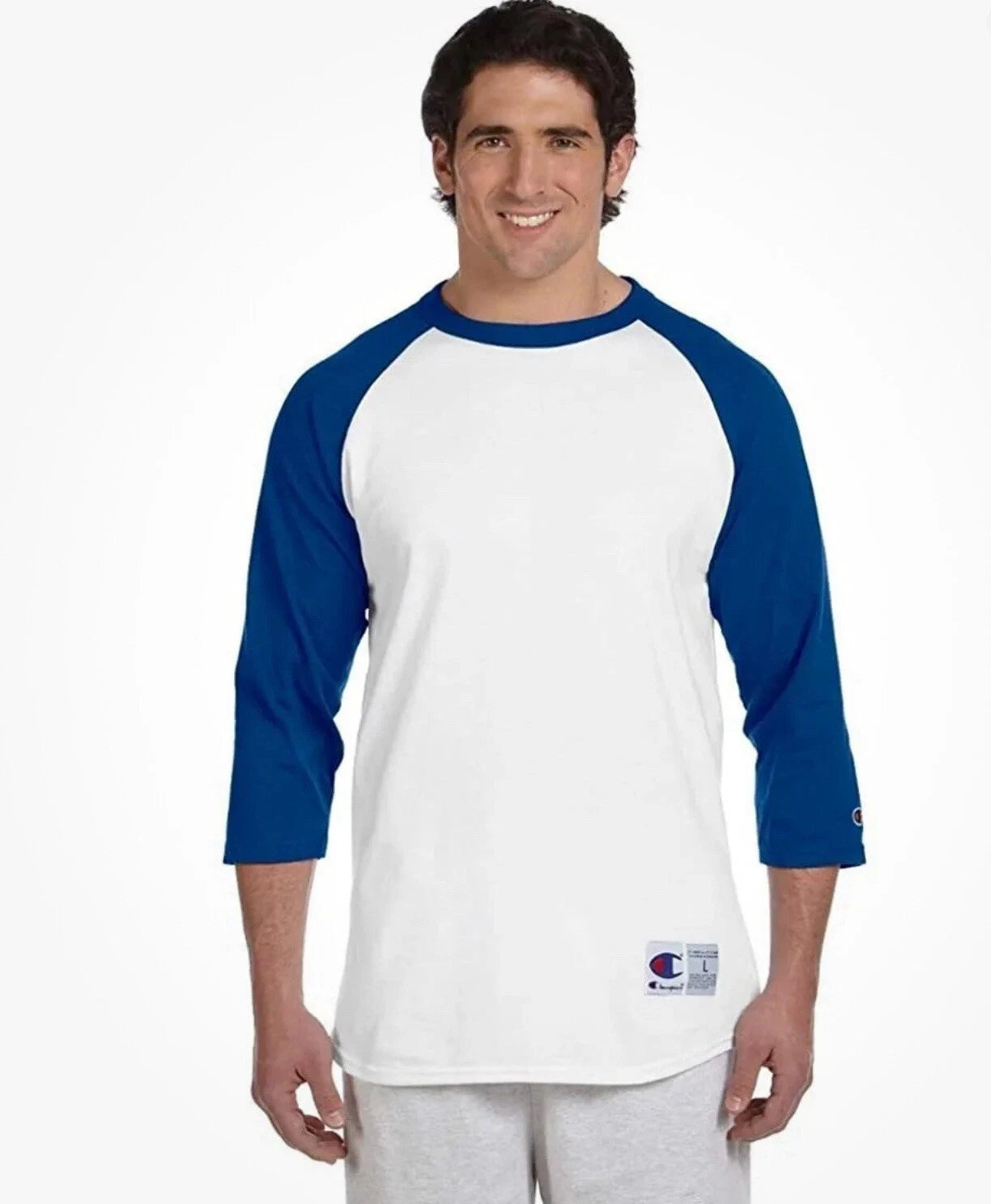 Champion 5.2 oz. Tagless Raglan Long Sleeves Baseball T-Shirt  T1397