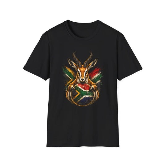 South African Springbok Soccer Ball T-Shirt Football Fan Graphic Tee