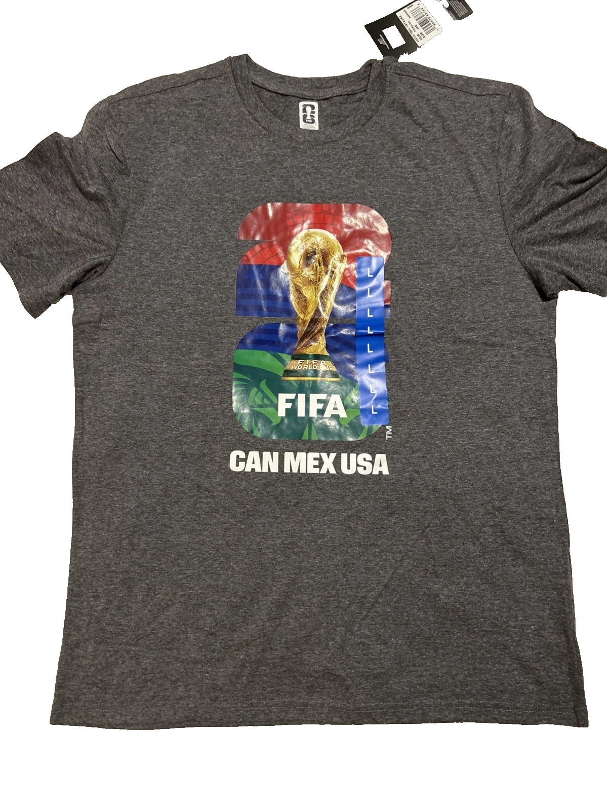 FIFA  Official  World Cup T Shirt L/L New with Tag Dark Gray