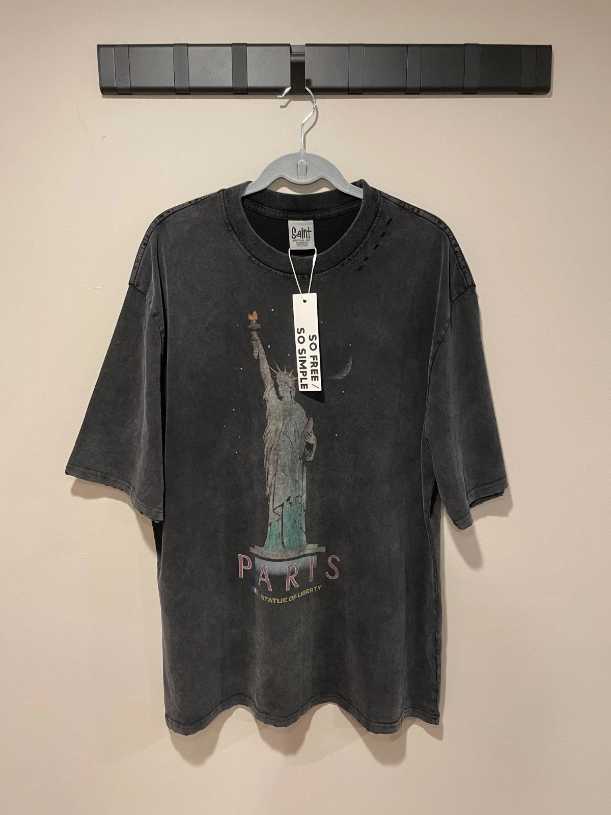 'Liberty' Destroyed Graphic Tee oversized Premium Cotton Fast shipping