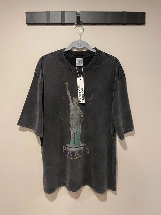 'Liberty' Destroyed Graphic Tee oversized Premium Cotton Fast shipping