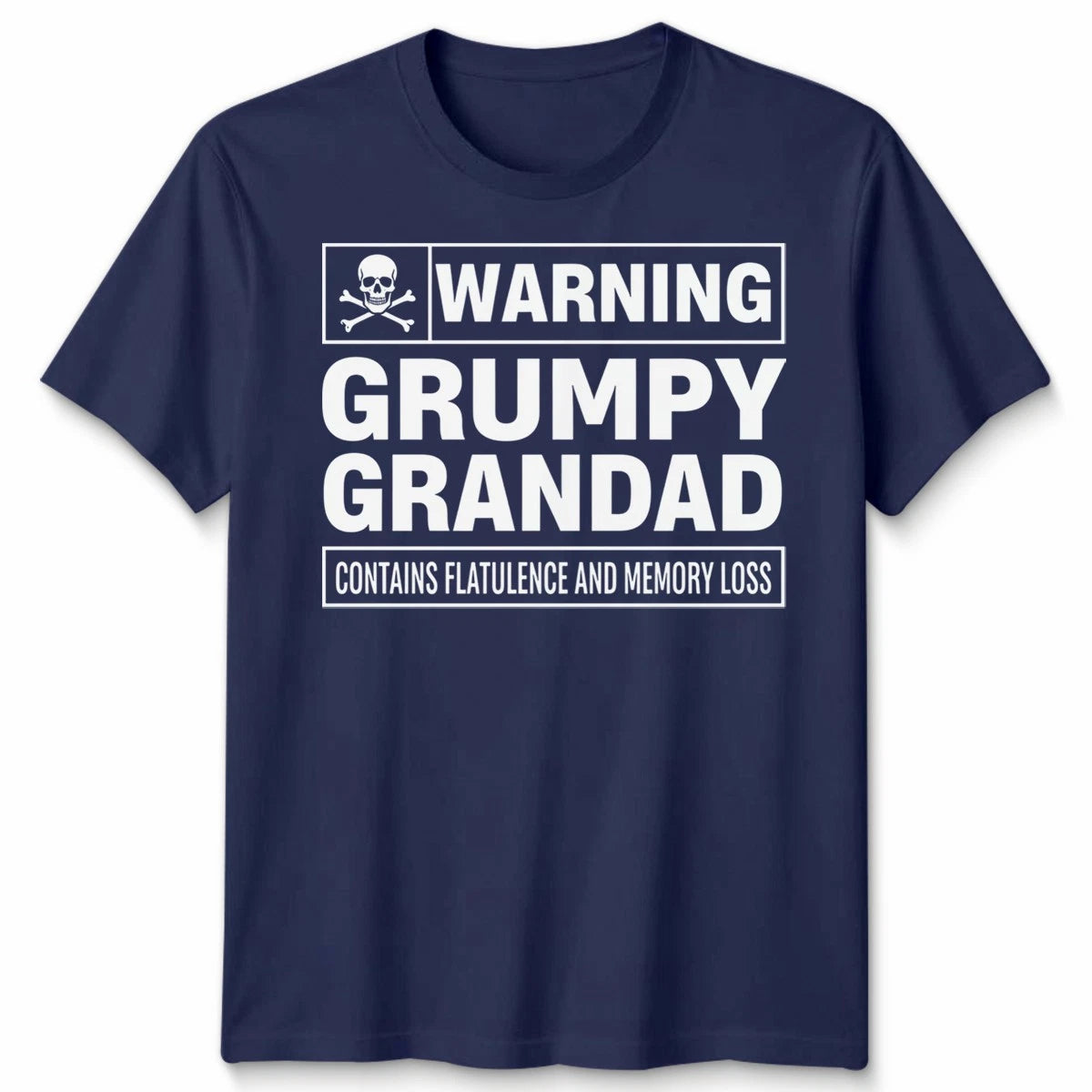 Warning Grumpy Grandad Unisex T Shirt Funny Gift Xmas Present Fathers Day Tee