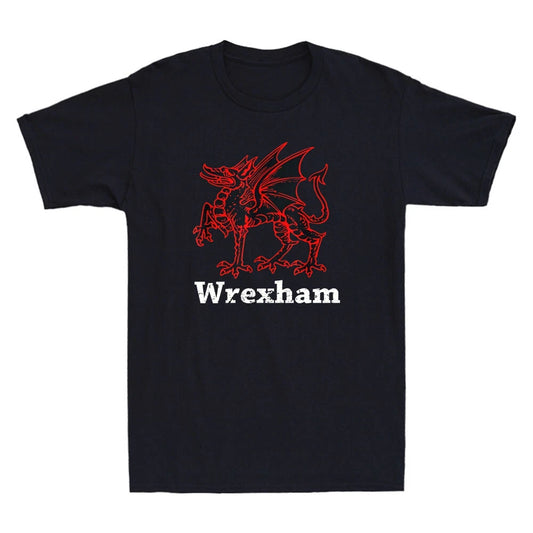 Wrexham Wales Retro Vintage, Red Dragon Flag Wales Men's Short Sleeve T-Shirt
