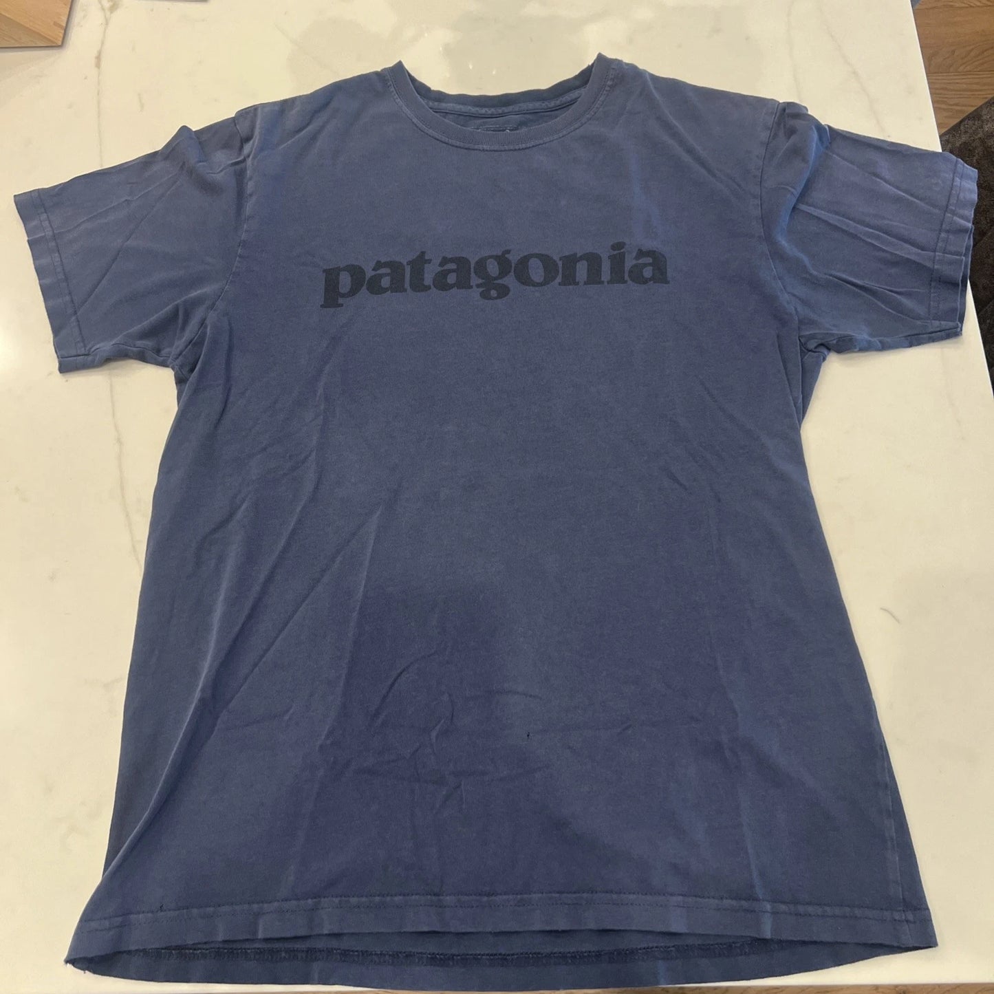 Patagonia  Shirt Mens Medium Blue Light Outdoor Organic 100% Cotton