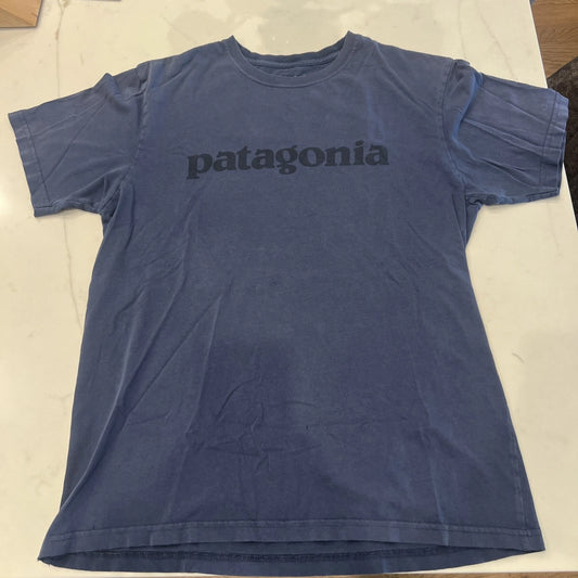 Patagonia  Shirt Mens Medium Blue Light Outdoor Organic 100% Cotton