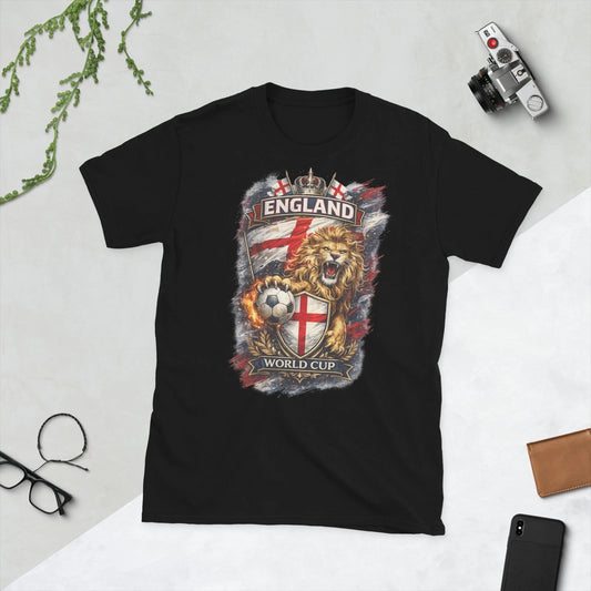 England Roaring Lion World Cup Fan T-Shirt | Unisex Football Supporter Tee