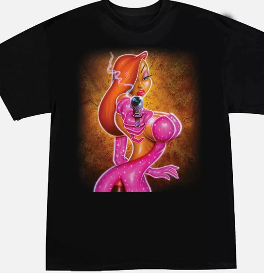 Jessica Rabbit Black Unisex Cotton T-shirt All Size S to 5XL