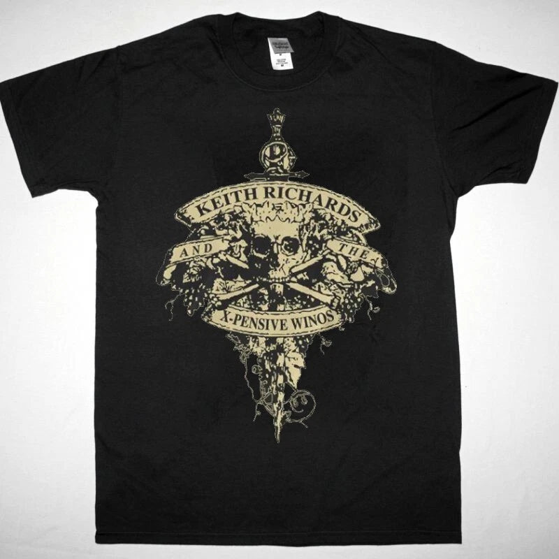 Keith Richards X-Pensive Winos Unisex black T Shirts