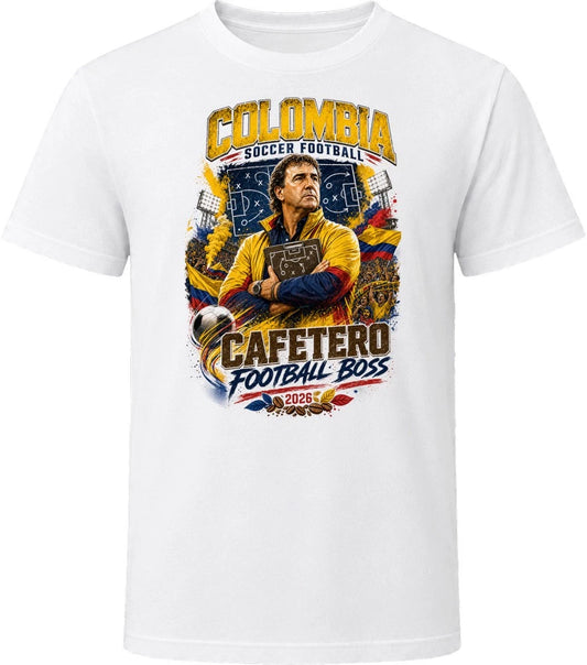 Colombia Soccer Football Coach Cafetero Football Boss T Shirt
